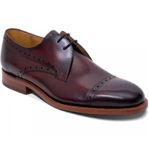 BARKER Wye Shoes - Mens Derby - Hand Brushed Burgundy