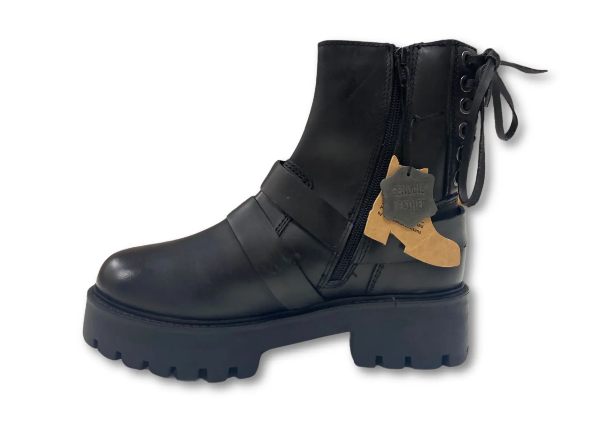 Claire Black Biker Boots