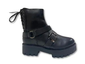 Claire Black Biker Boots