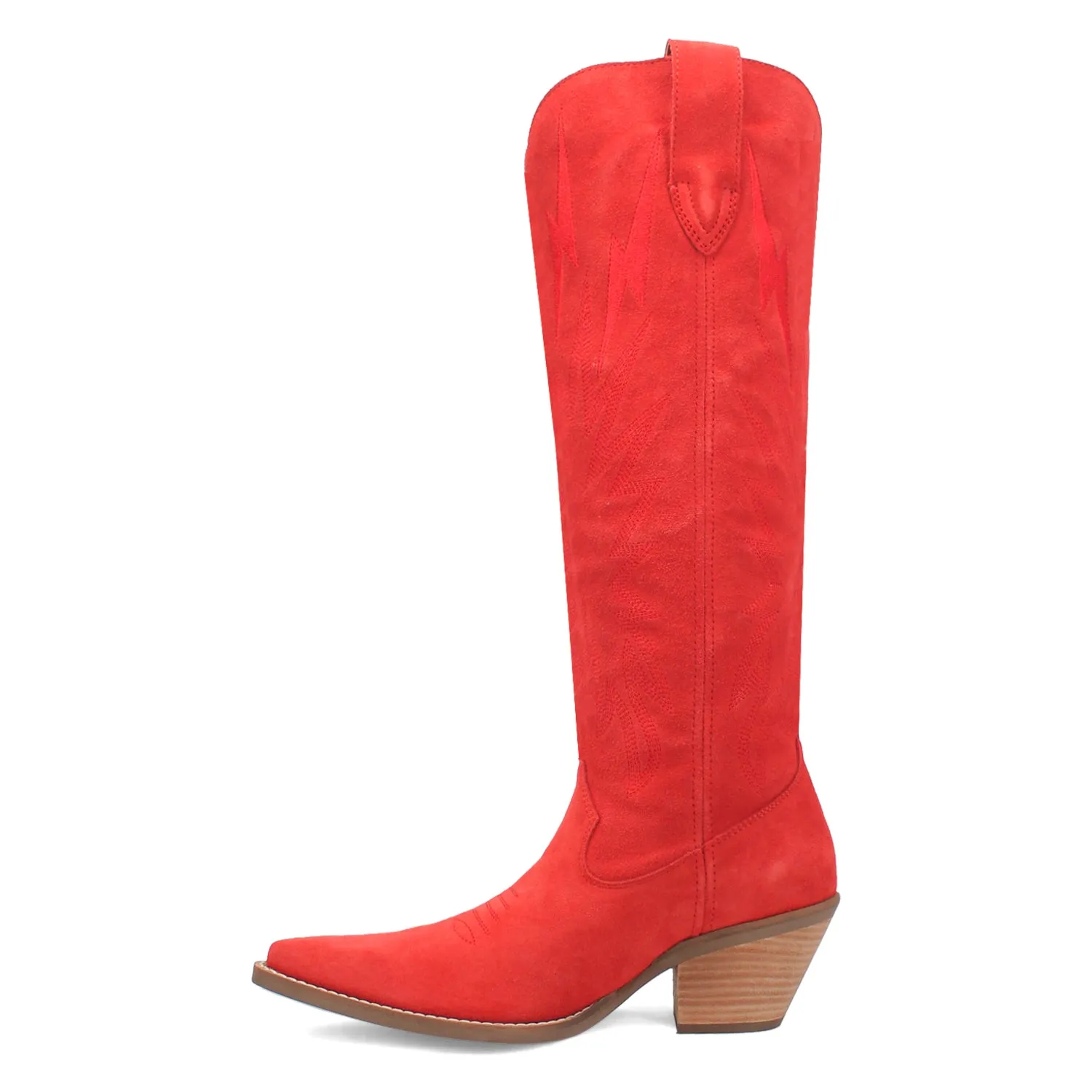 Dingo Womens Thunder Road Red Suede Fashion Boots