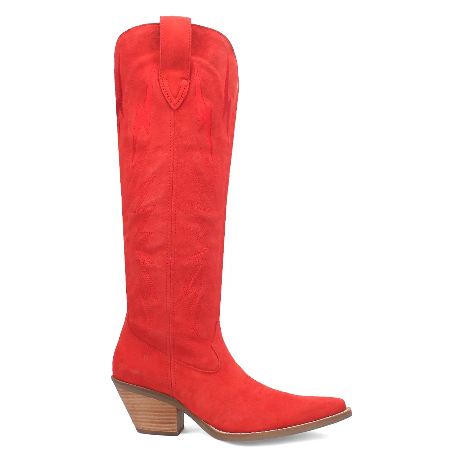 Dingo Womens Thunder Road Red Suede Fashion Boots