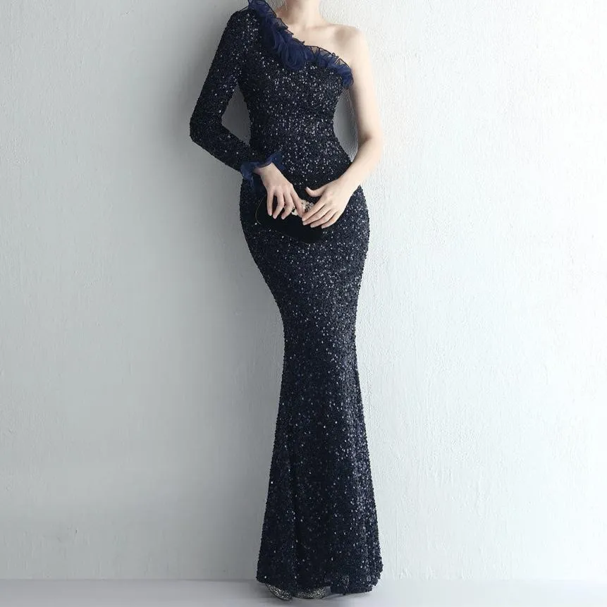 Dorothea Sequined Banquet Evening Maxi Dresses