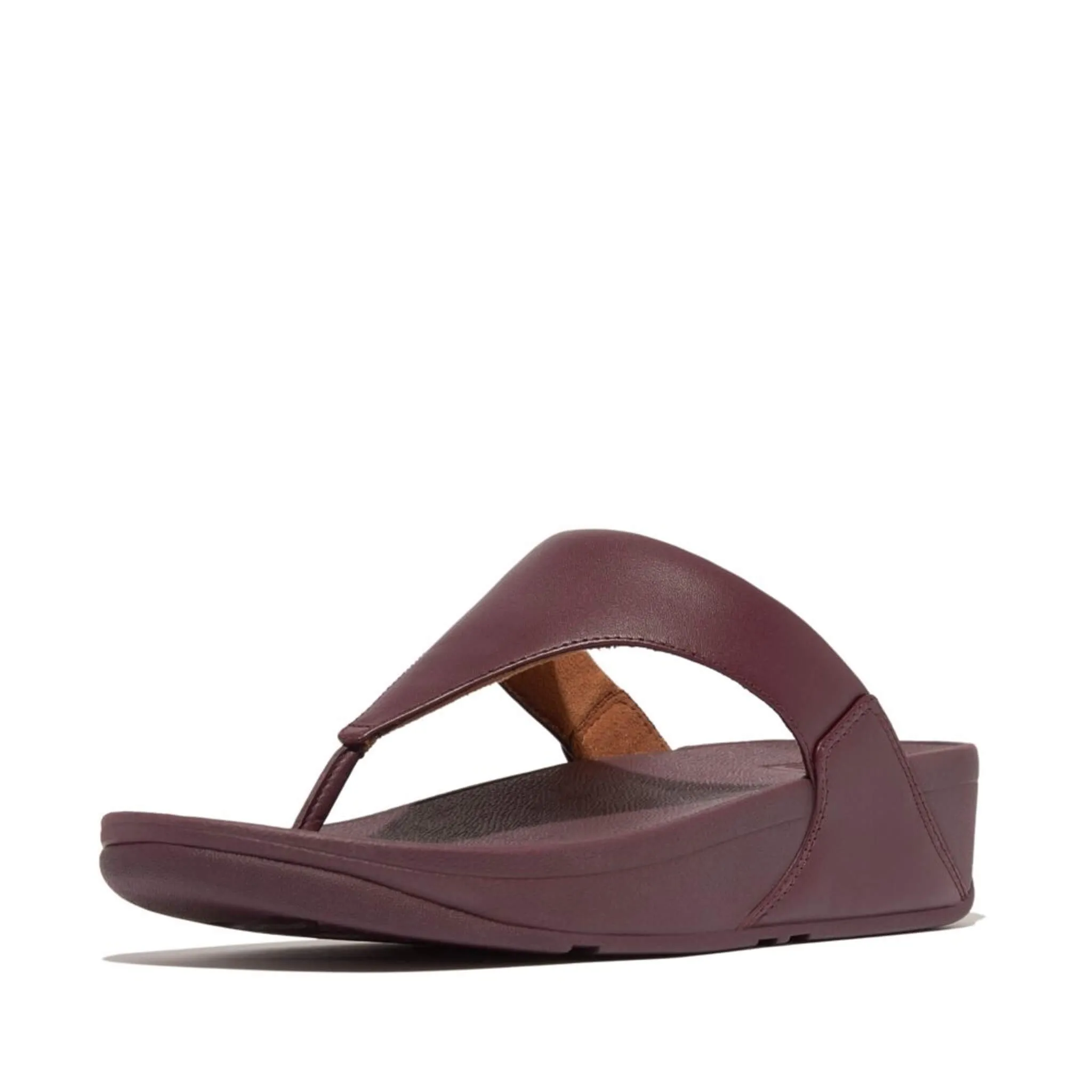 FitFlop Lulu Leather Sandals - Mauve Wine