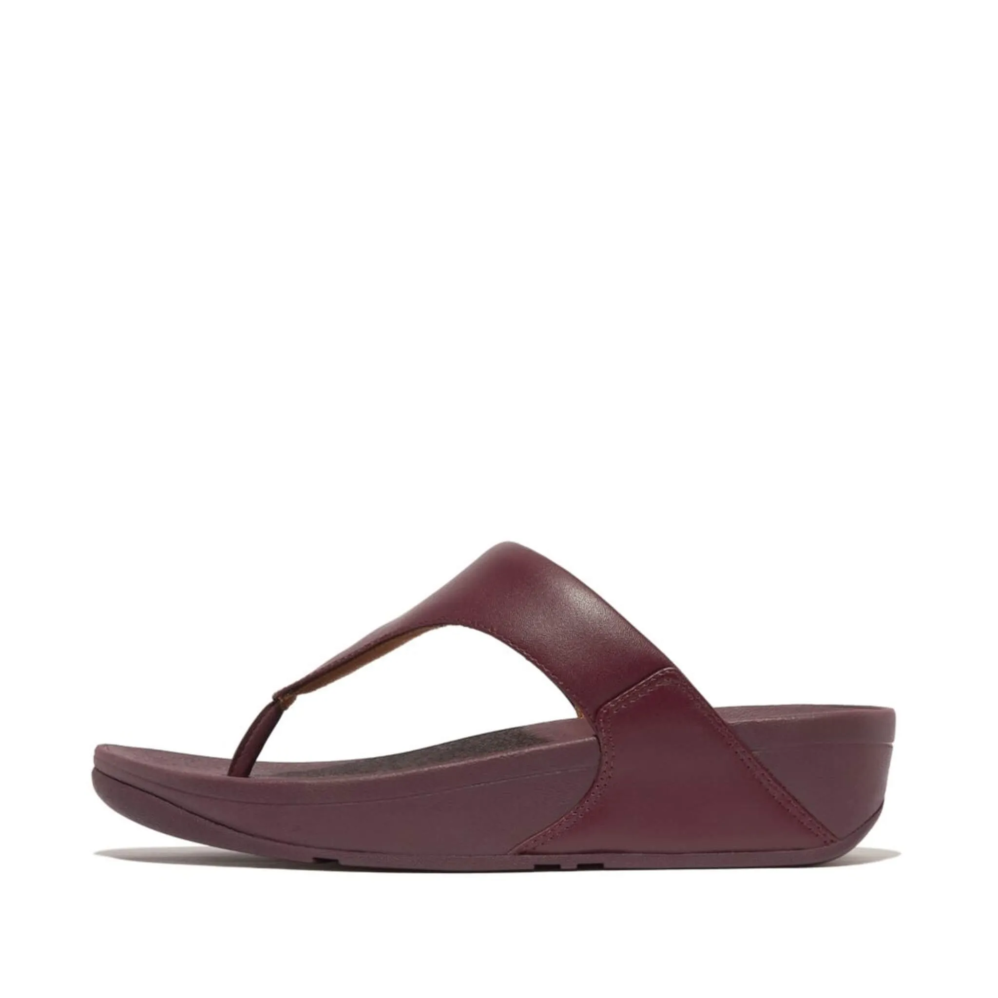 FitFlop Lulu Leather Sandals - Mauve Wine