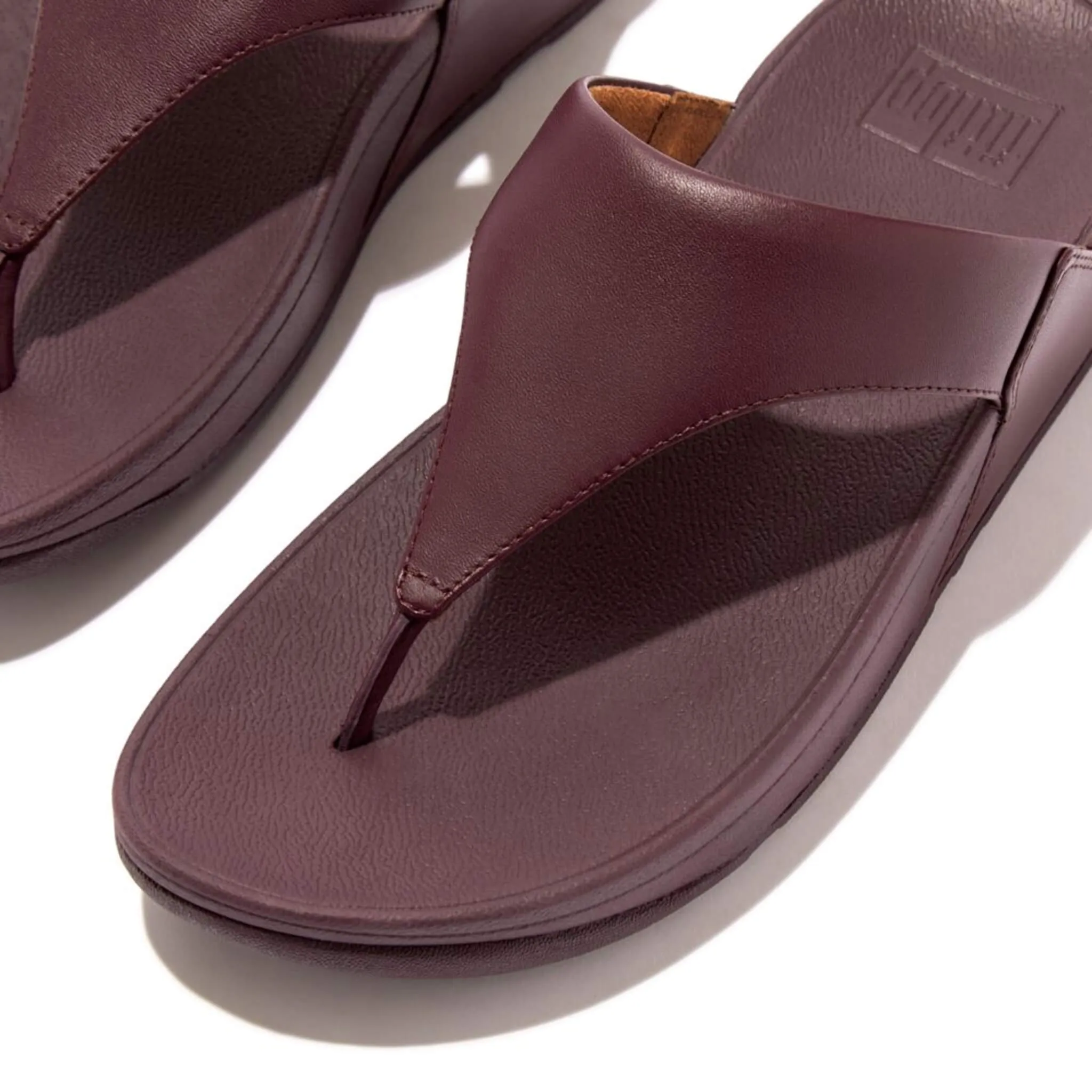 FitFlop Lulu Leather Sandals - Mauve Wine