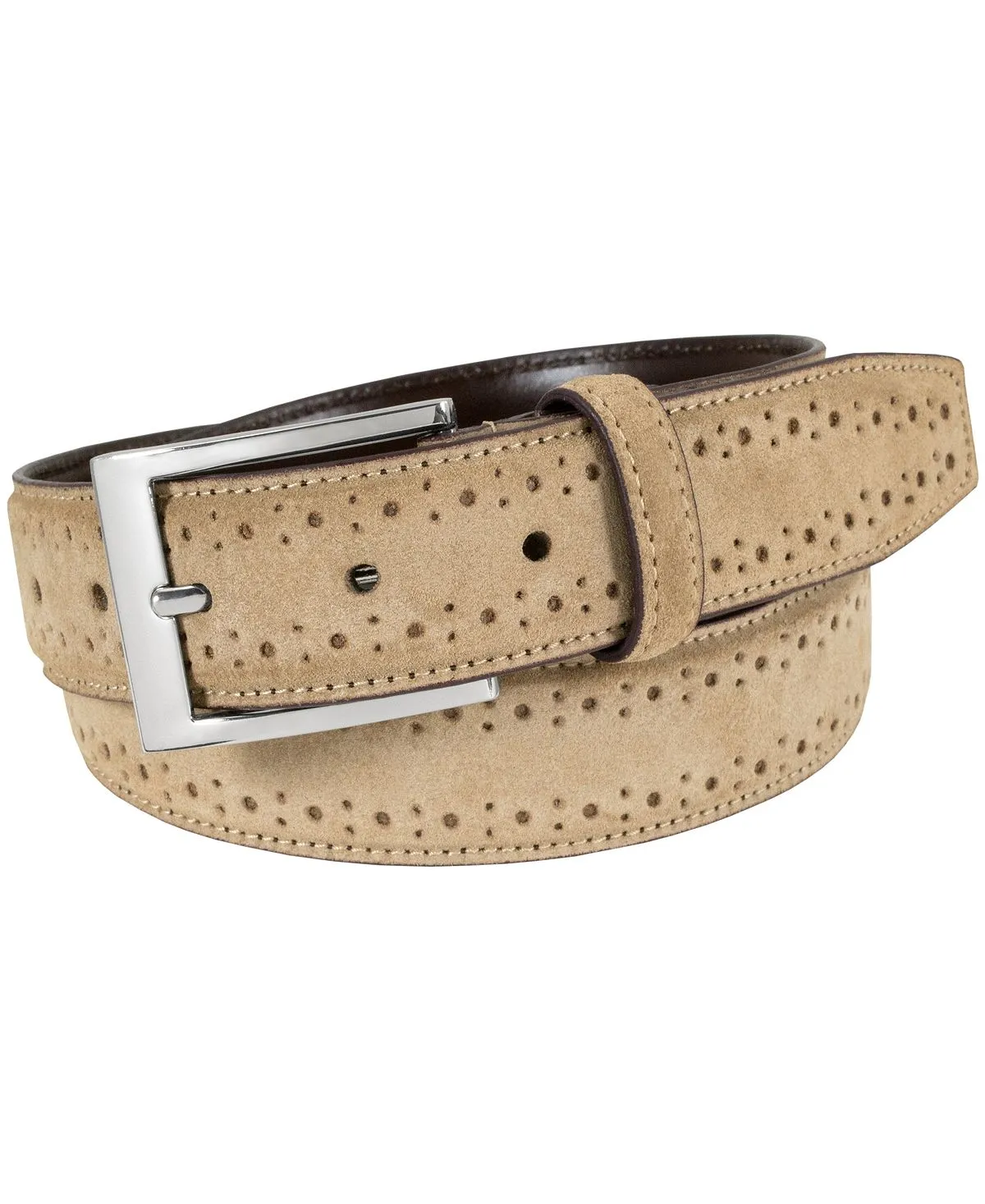 Florsheim Lucky brogue suede belt