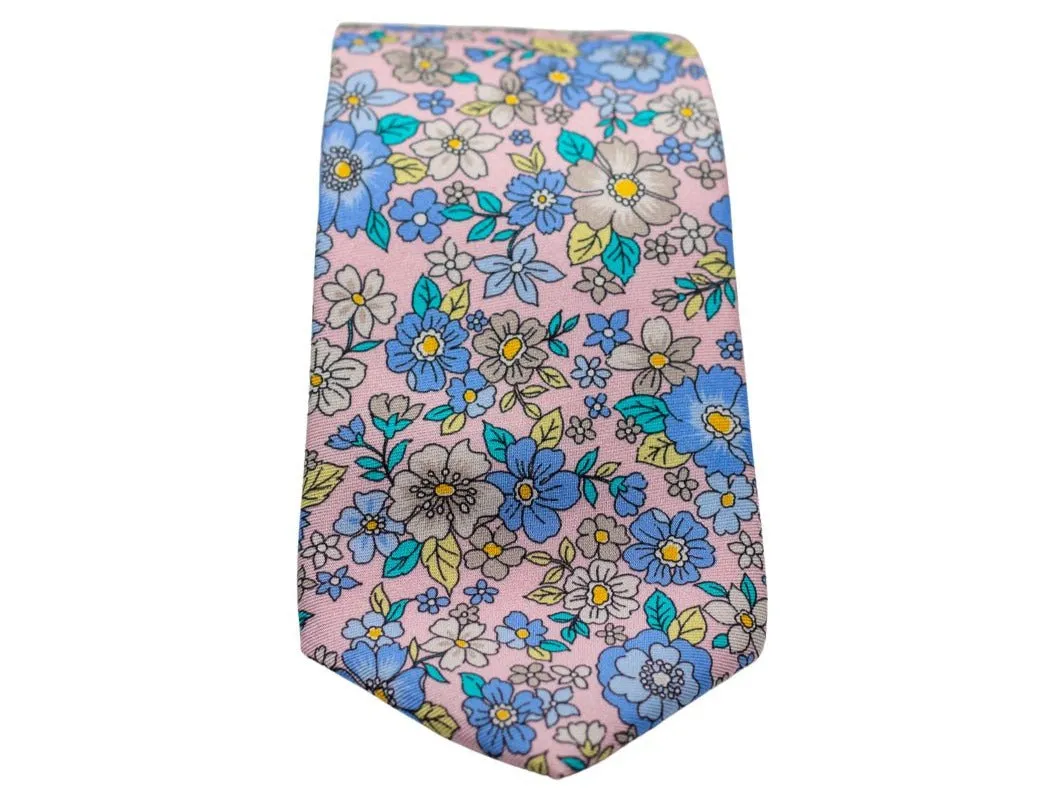 Garden Party Floral Necktie - Pink