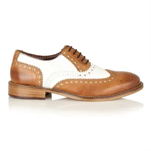 Gatsby Junior Brogue Tan / White