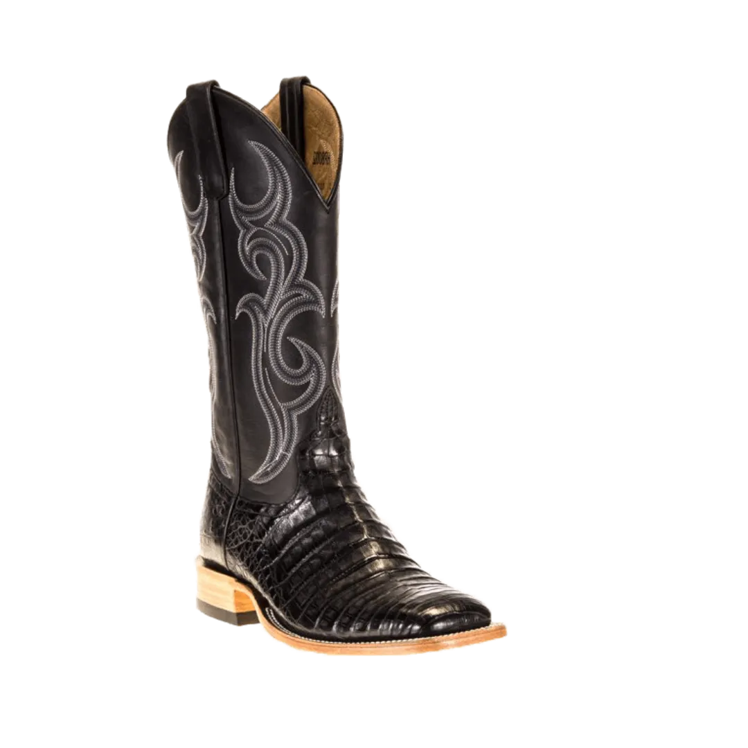 Horse Power Men's Anderson Bean Top Hand Black Caiman Boots