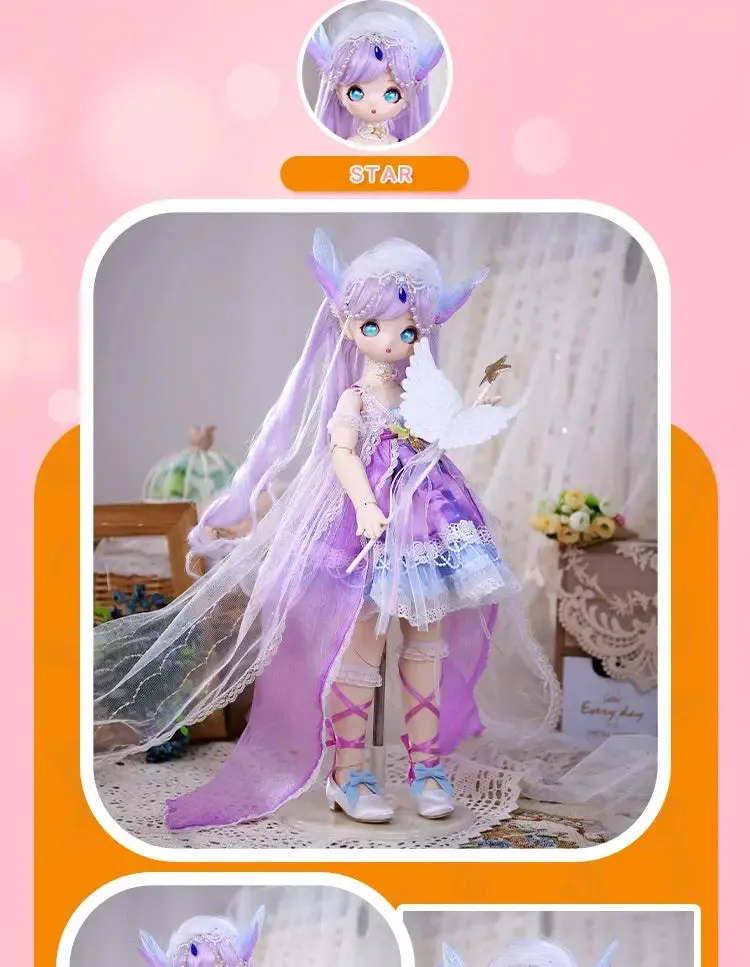 ICY DBS 1/4 BJD Dream Fairy Doll – 40cm SD Anime Toy with Mechanical Joints, Clothes & Shoes, Official Makeup