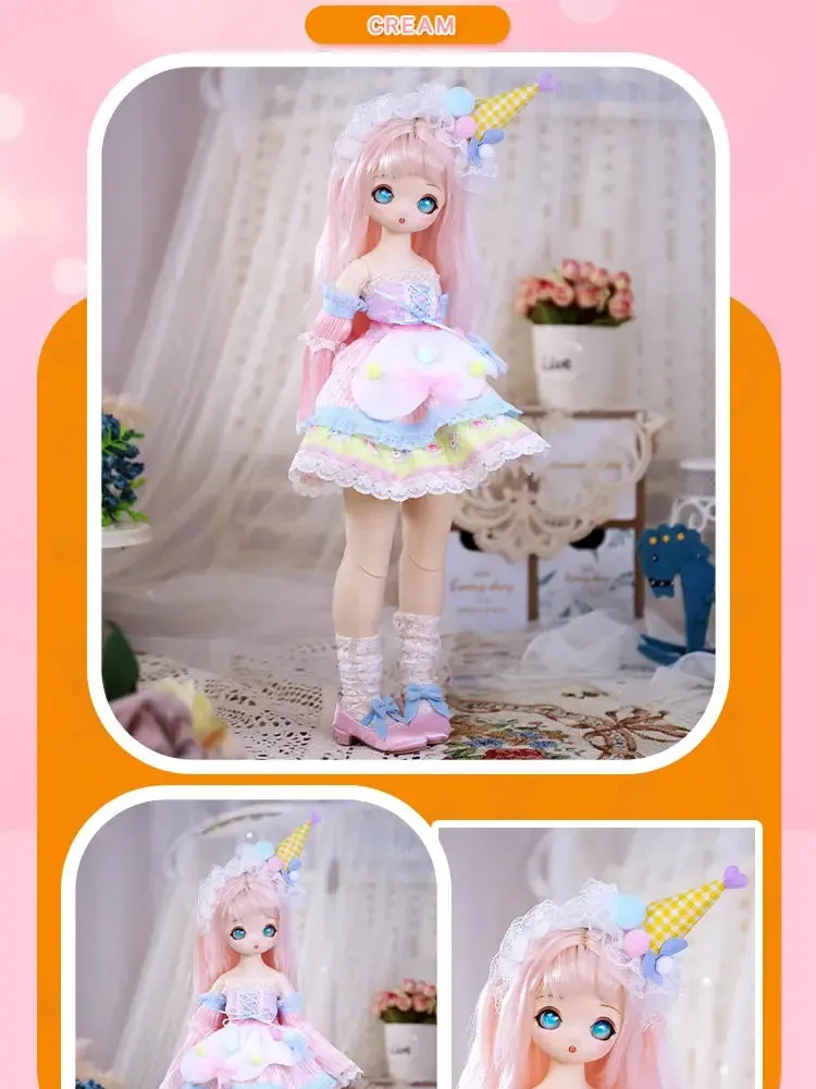 ICY DBS 1/4 BJD Dream Fairy Doll – 40cm SD Anime Toy with Mechanical Joints, Clothes & Shoes, Official Makeup