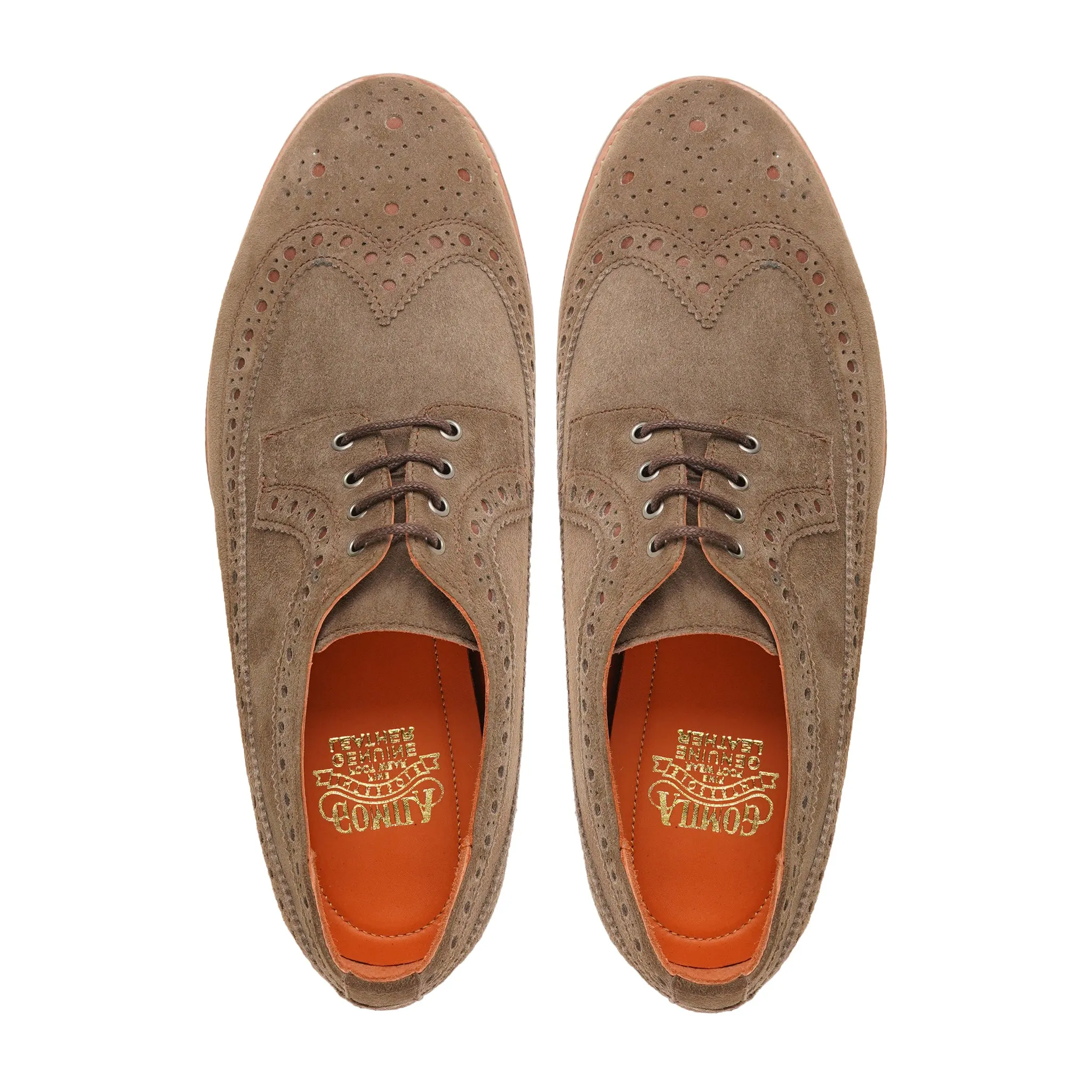 Jackozi - Men's Light Brown Kid Suede Derby Shoe