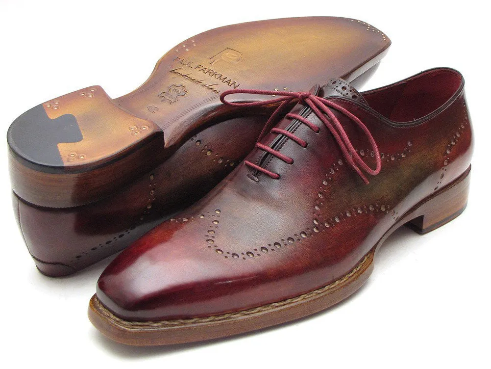 Paul Parkman Bordeaux & Camel Wingtip Oxford Good Year Welted