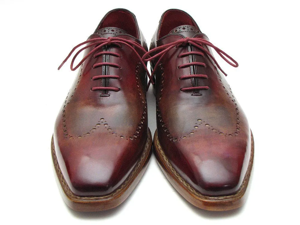 Paul Parkman Bordeaux & Camel Wingtip Oxford Good Year Welted