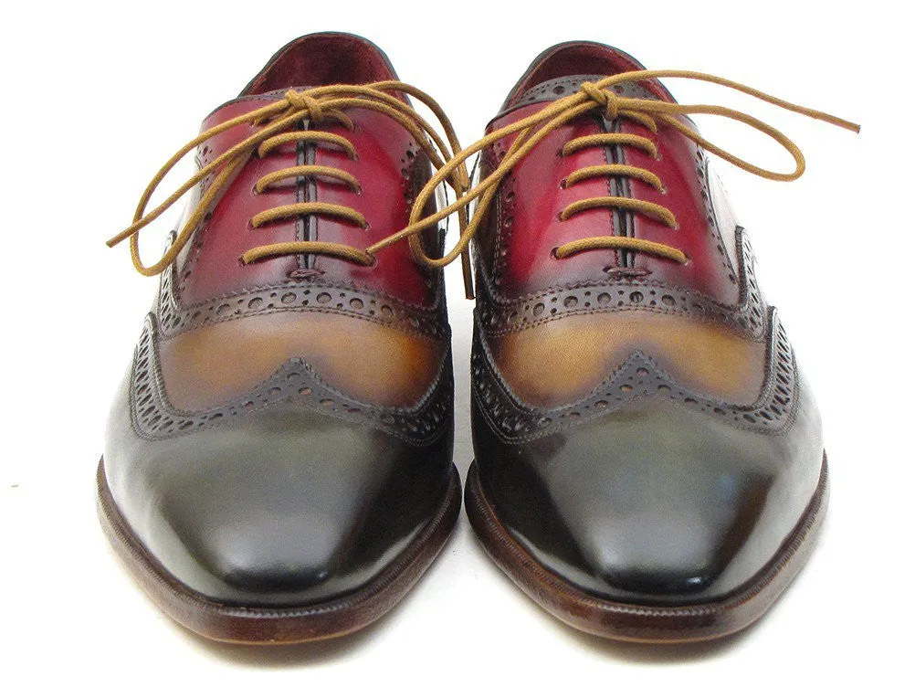 Paul Parkman Men's Three Tone Wingtip Oxfords