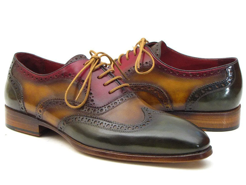 Paul Parkman Men's Three Tone Wingtip Oxfords