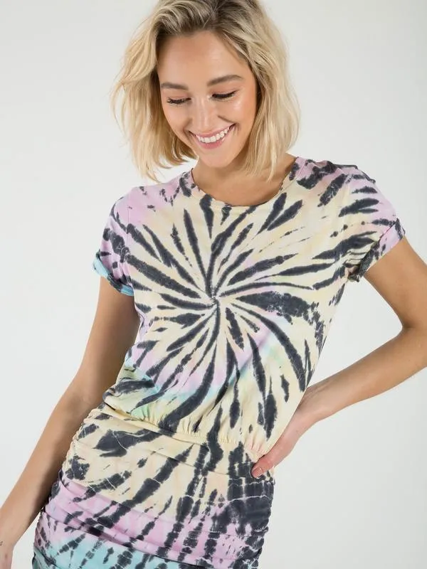 Philanthropy - Bangkok Dress in Spiral Tie Dye