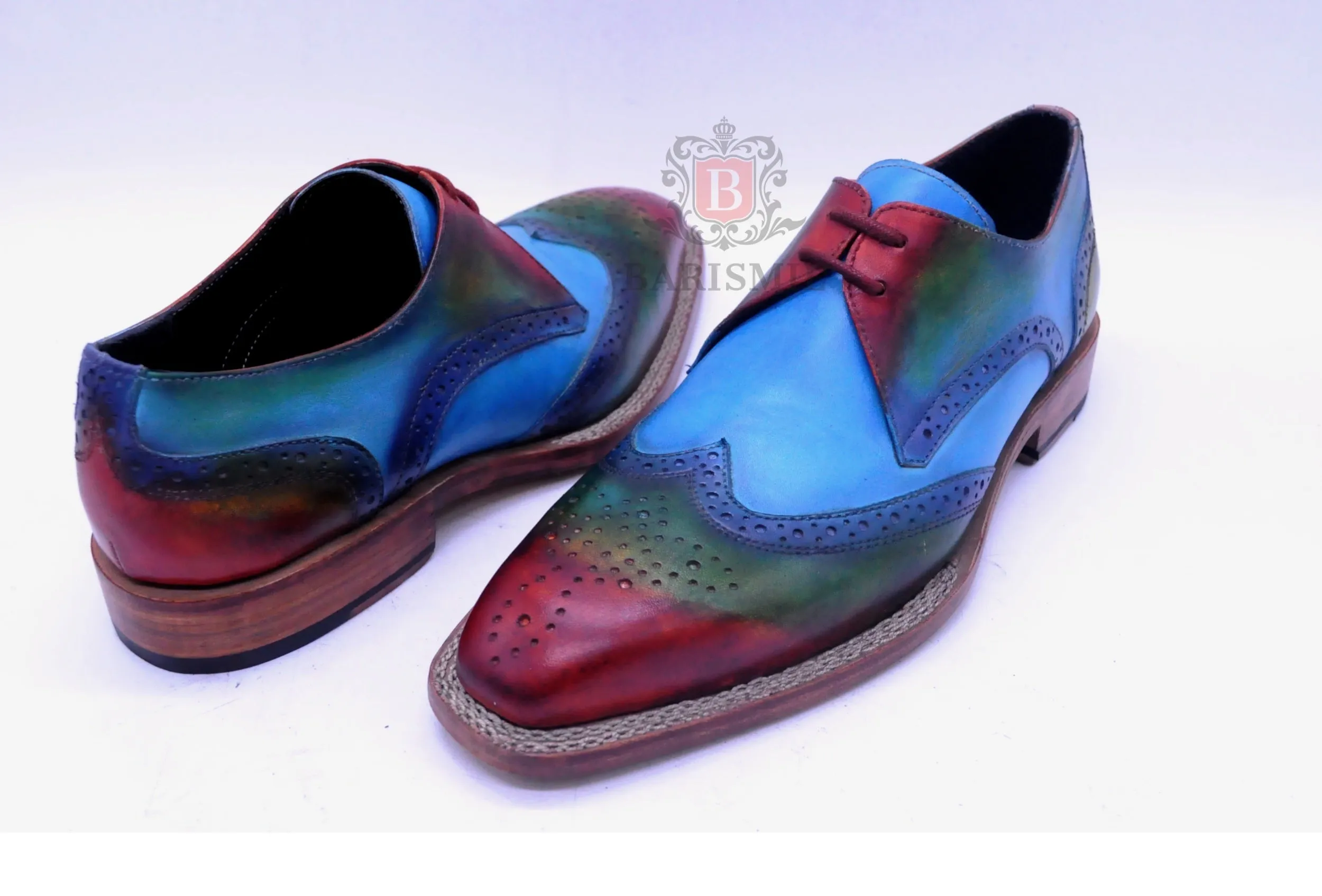 Porto - Blue Derby Shoes