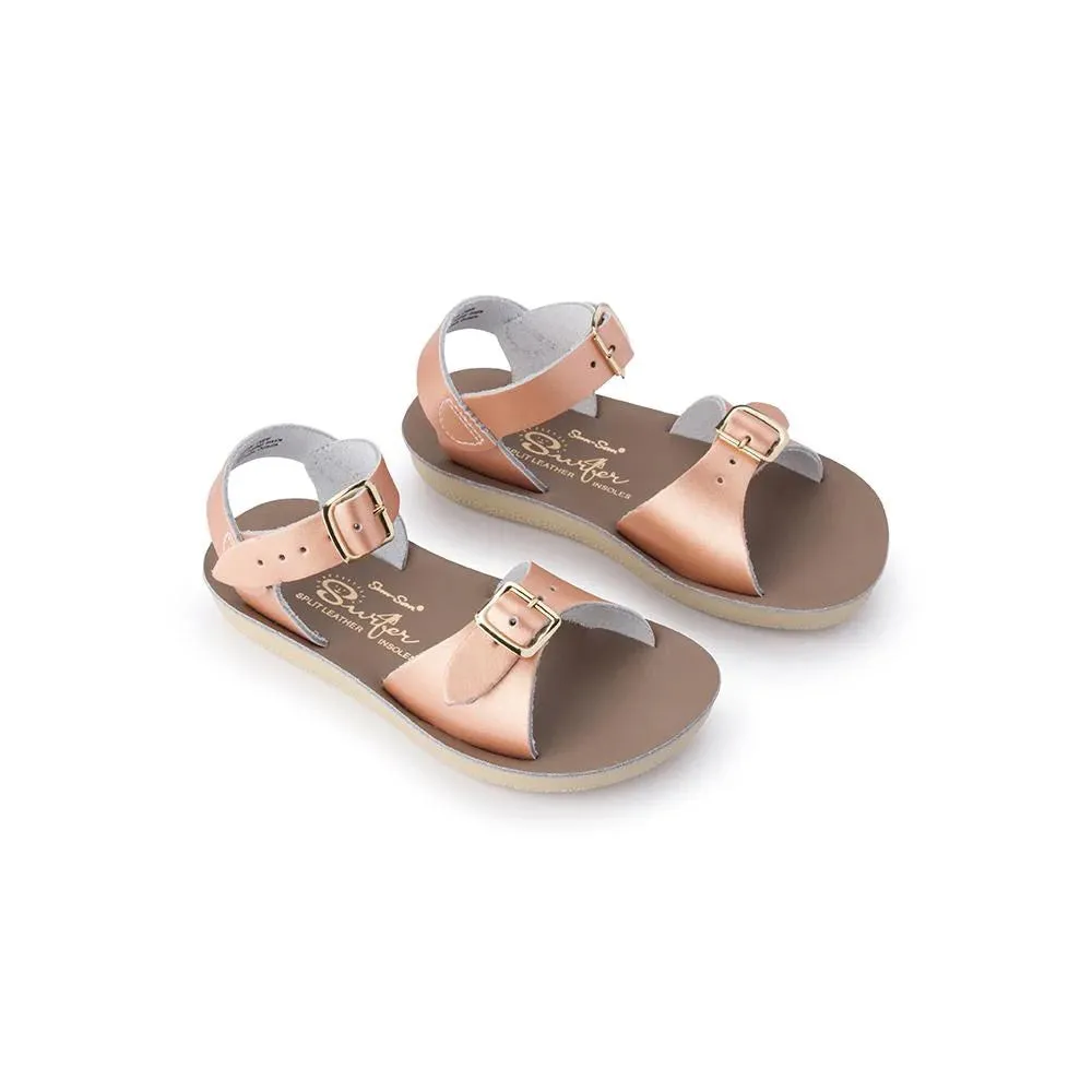 SALT WATER SUN-SAN SURFER SANDALS - ROSE GOLD