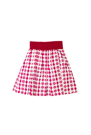 SAMPLE - BURU x Bisby Smocked MINI Skirt - Raspberry