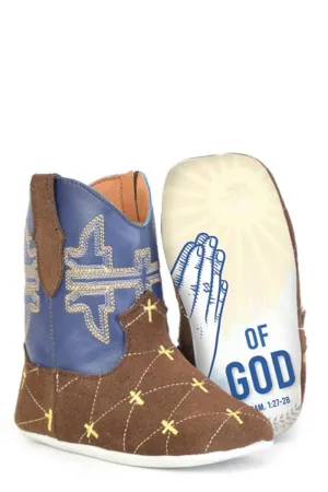 Tin Haul Infant Boys Child of God Brown Leather Cowboy Boots