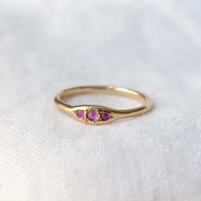 Trio Ring Ruby