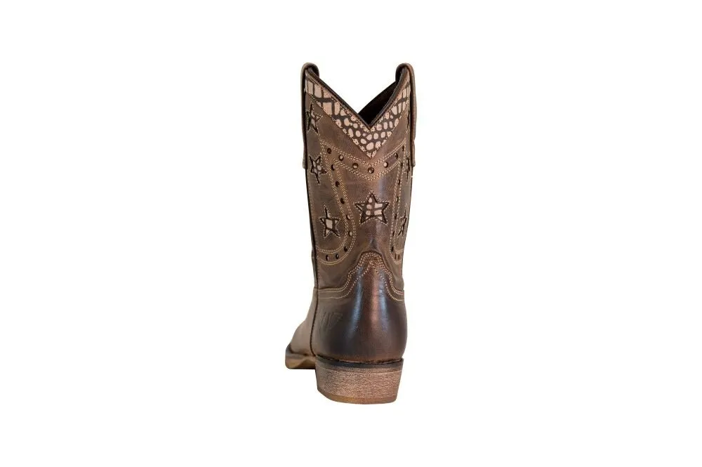 TuffRider Youth Rocky Mountain Star Snake Printed Square Toe Western Boots