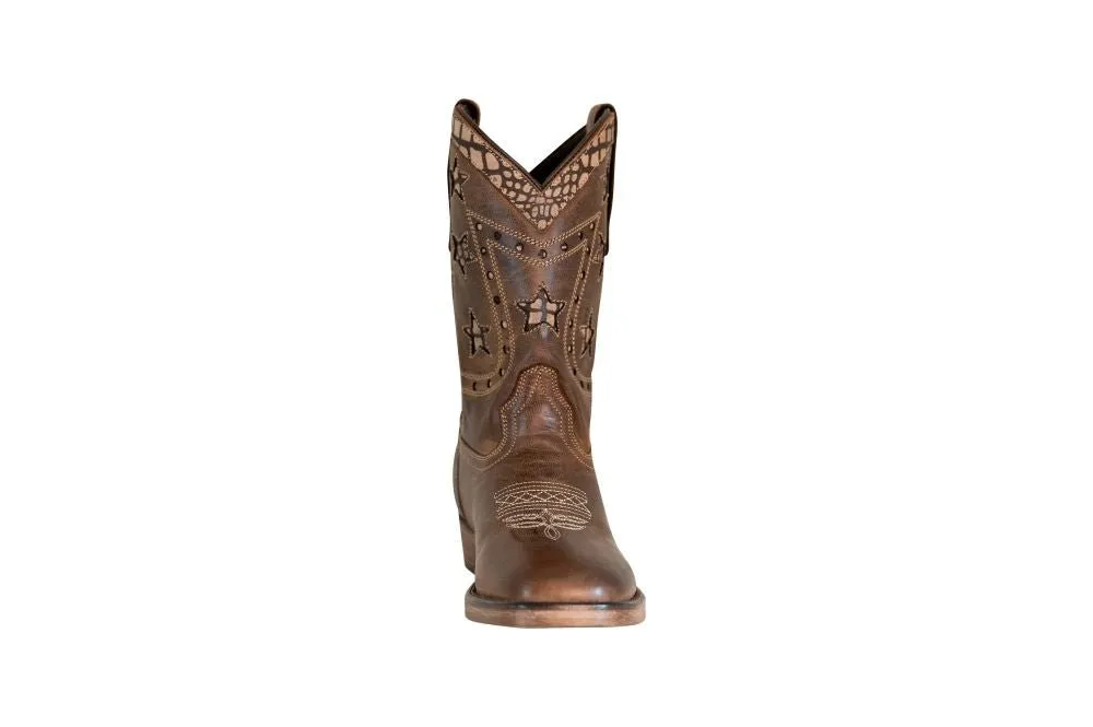 TuffRider Youth Rocky Mountain Star Snake Printed Square Toe Western Boots