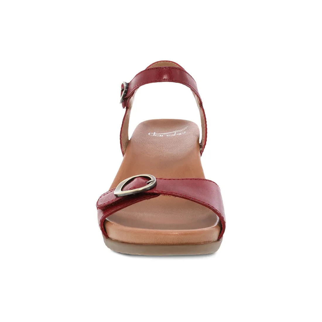 Women's Dansko Arielle Color: Red Glazed Leather Sandal