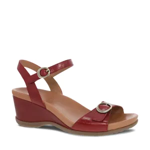 Women's Dansko Arielle Color: Red Glazed Leather Sandal